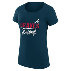 MLB Atlanta Braves G-III 4Her by Carl Banks Women's Super-Slim Fit Lightweight Team Graphic T-Shirt
