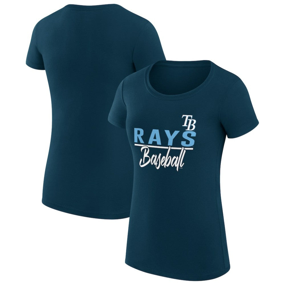 MLB Tampa Bay Rays G-III 4Her by Carl Banks Women's Super-Slim Fit Lightweight Team Graphic T-Shirt