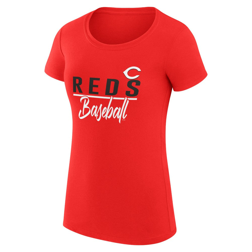 MLB Cincinnati Reds G-III 4Her by Carl Banks Women's Super-Slim Fit Lightweight Team Graphic T-Shirt