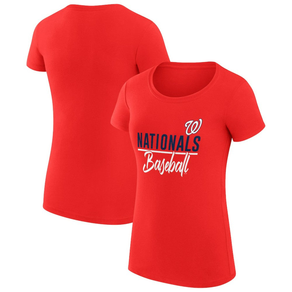 MLB Washington Nationals G-III 4Her by Carl Banks Women's Super-Slim Fit Lightweight Team Graphic T-Shirt