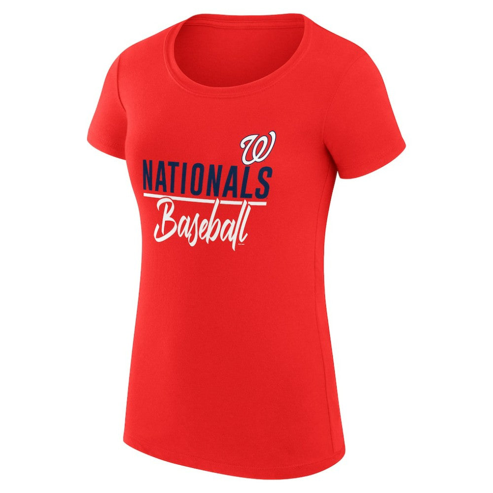 MLB Washington Nationals G-III 4Her by Carl Banks Women's Super-Slim Fit Lightweight Team Graphic T-Shirt