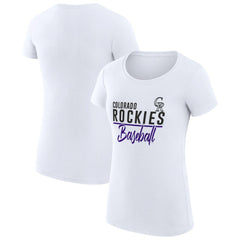 MLB Colorado Rockies G-III 4Her by Carl Banks Women's Super-Slim Fit Lightweight Team Graphic T-Shirt
