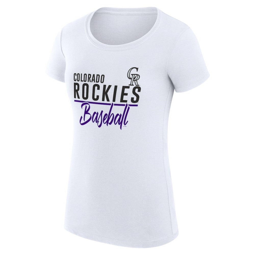 MLB Colorado Rockies G-III 4Her by Carl Banks Women's Super-Slim Fit Lightweight Team Graphic T-Shirt