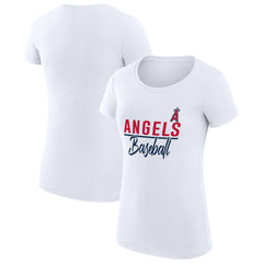 MLB Los Angeles Angels G-III 4Her by Carl Banks Women's Super-Slim Fit Lightweight Team Graphic T-Shirt