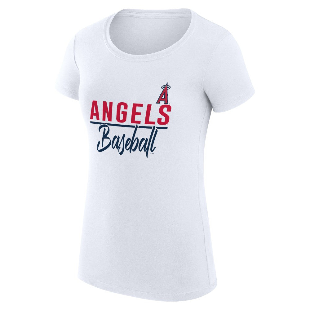 MLB Los Angeles Angels G-III 4Her by Carl Banks Women's Super-Slim Fit Lightweight Team Graphic T-Shirt