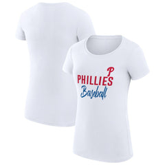 MLB Philadelphia Phillies G-III 4Her by Carl Banks Women's Super-Slim Fit Lightweight Team Graphic T-Shirt