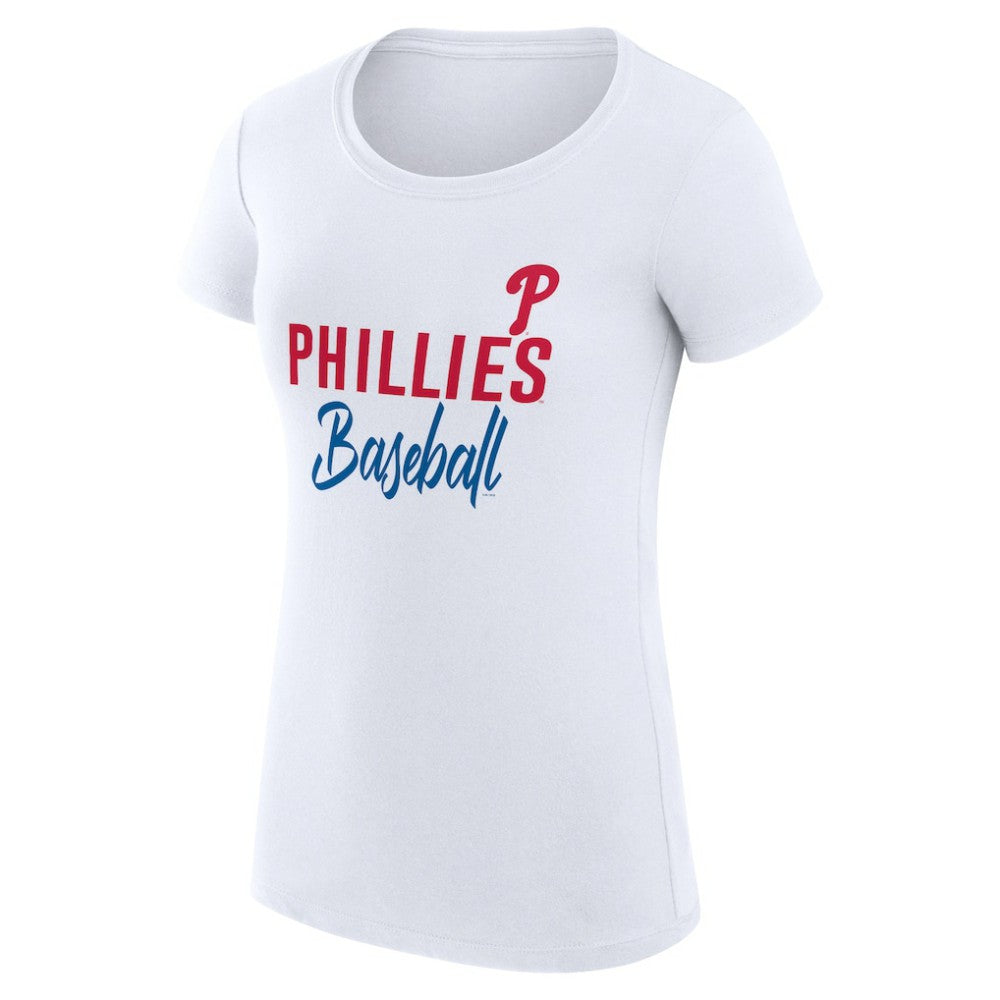 MLB Philadelphia Phillies G-III 4Her by Carl Banks Women's Super-Slim Fit Lightweight Team Graphic T-Shirt