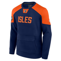 NHL Navy New York Islanders Fanatics 2024 NHL Stadium Series Authentic Pro Fleece Logo Pullover Sweatshirt