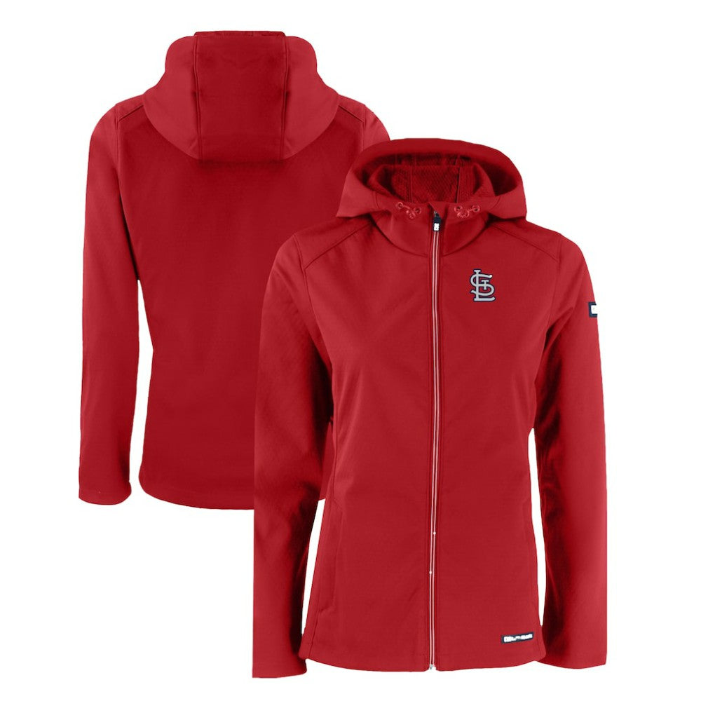 MLB St. Louis Cardinals Cutter & Buck Women's Evoke Eco Softshell Recycled Full-Zip Jacket