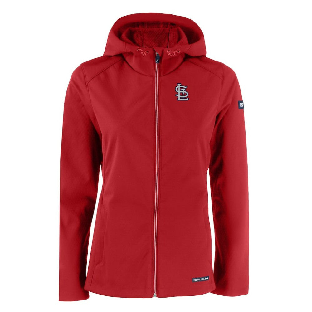 MLB St. Louis Cardinals Cutter & Buck Women's Evoke Eco Softshell Recycled Full-Zip Jacket
