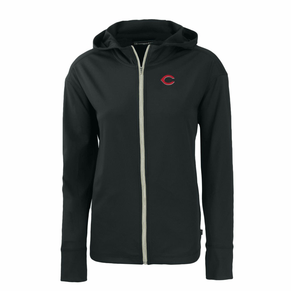 MLB Cincinnati Reds Cutter & Buck Women's Daybreak Eco Recycled Full-Zip Hoodie