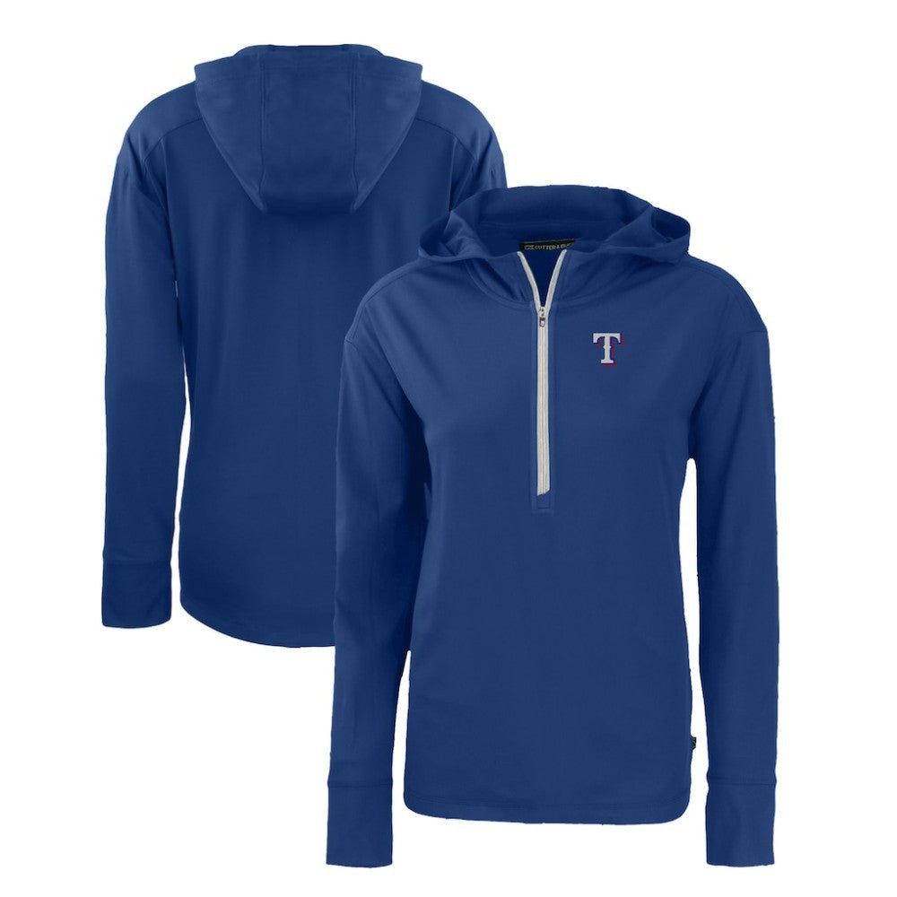 MLB Texas Rangers Cutter & Buck Women's Daybreak Eco Recycled Half-Zip Hoodie