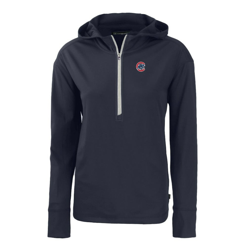 MLB Chicago Cubs Cutter & Buck Women's Daybreak Eco Recycled Half-Zip Hoodie