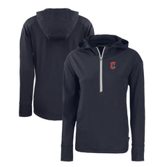 MLB Cleveland Guardians Cutter & Buck Women's Daybreak Eco Recycled Half-Zip Hoodie