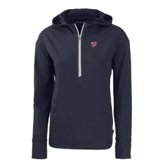 MLB Washington Nationals Cutter & Buck Women's Daybreak Eco Recycled Half-Zip Hoodie
