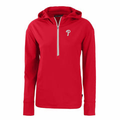 MLB Philadelphia Phillies Cutter & Buck Women's Daybreak Eco Recycled Half-Zip Hoodie