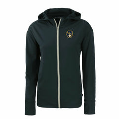 MLB Milwaukee Brewers Cutter & Buck Women's Daybreak Eco Recycled Full-Zip Hoodie
