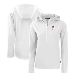 MLB Philadelphia Phillies Cutter & Buck Women's Daybreak Eco Recycled Half-Zip Hoodie