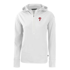 MLB Philadelphia Phillies Cutter & Buck Women's Daybreak Eco Recycled Half-Zip Hoodie