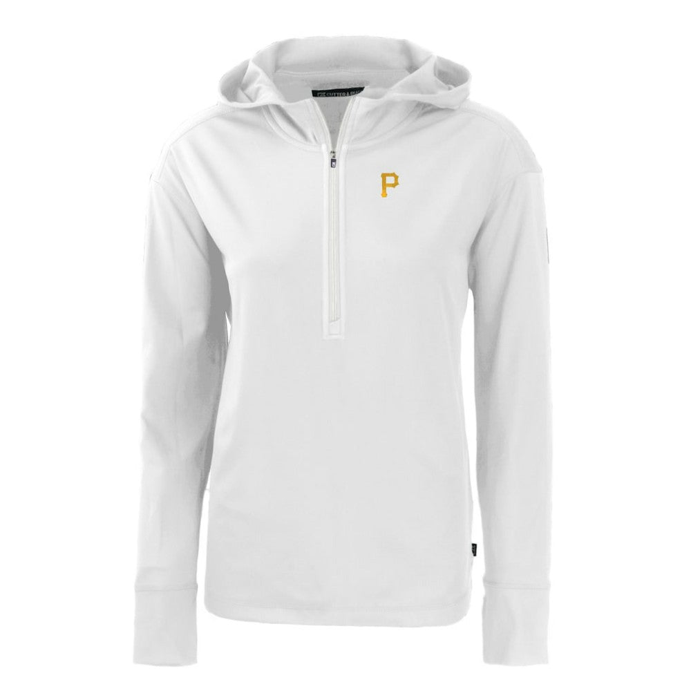 MLB Pittsburgh Pirates Cutter & Buck Women's Daybreak Eco Recycled Half-Zip Hoodie