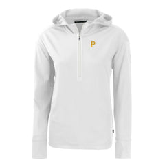 MLB Pittsburgh Pirates Cutter & Buck Women's Daybreak Eco Recycled Half-Zip Hoodie