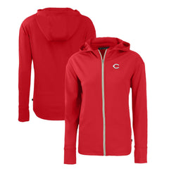 MLB Cincinnati Reds Cutter & Buck Women's Daybreak Eco Recycled Full-Zip Hoodie