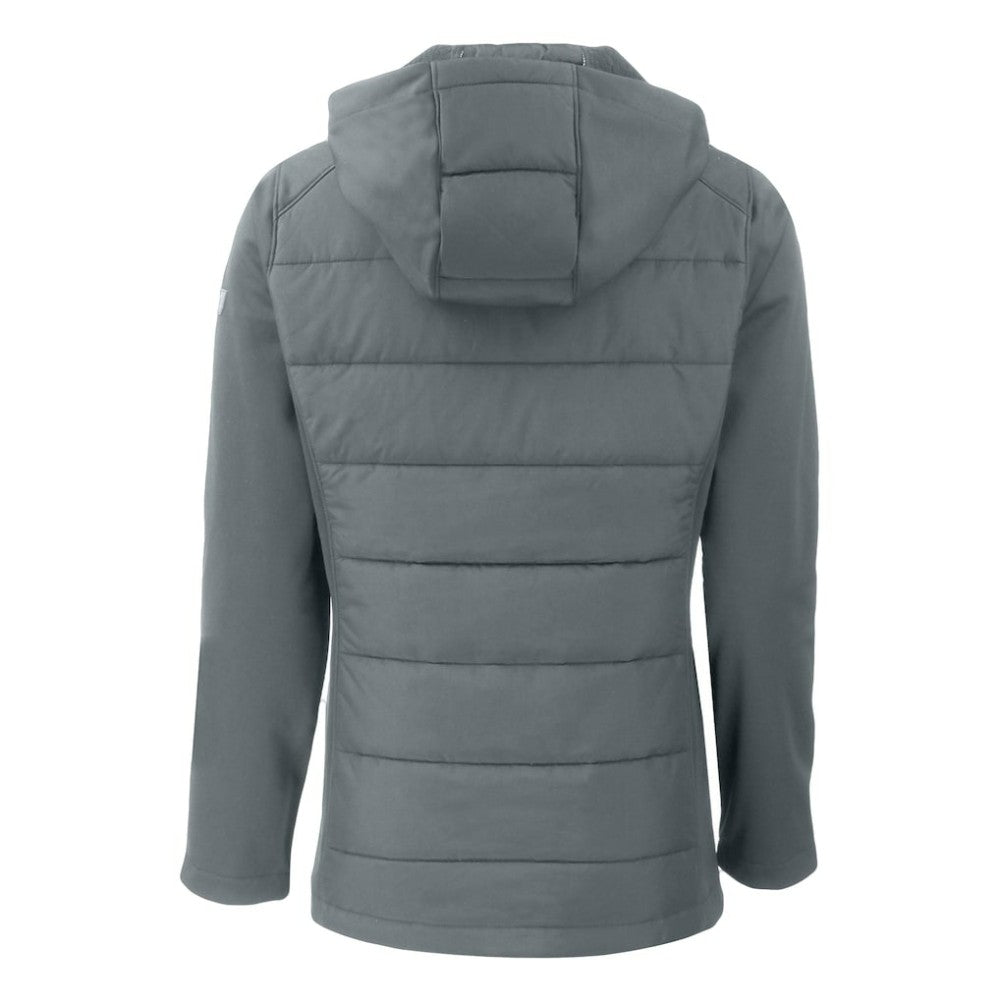 MLB Athletics Cutter & Buck Women's Evoke Hybrid Eco Softshell Recycled Full-Zip Hoodie Jacket