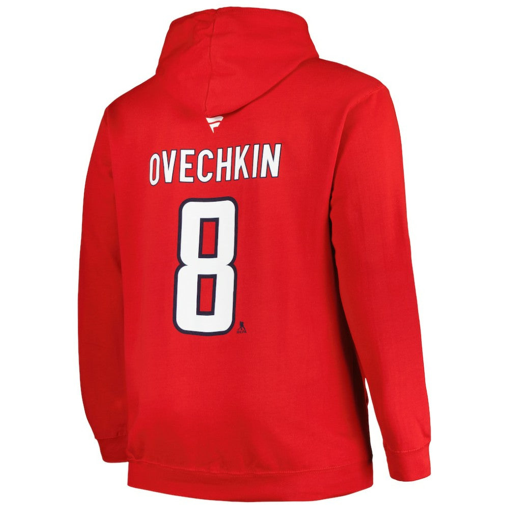 NHL Red Alexander Ovechkin Washington Capitals Profile Big & Tall Name & Number Pullover Hoodie