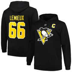 NHL Black Mario Lemieux Pittsburgh Penguins Mitchell & Ness Name & Number Pullover Hoodie