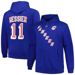NHL Blue Mark Messier New York Rangers Mitchell & Ness Name & Number Pullover Hoodie