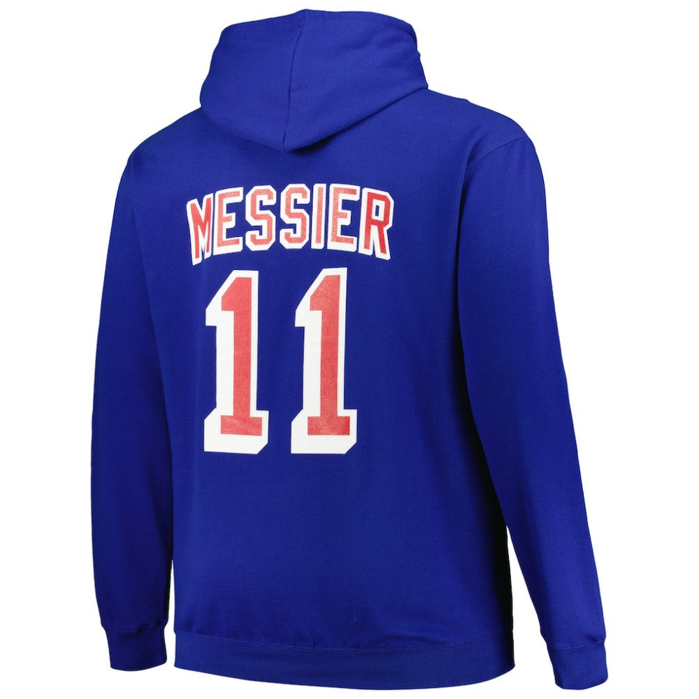 NHL Blue Mark Messier New York Rangers Mitchell & Ness Name & Number Pullover Hoodie
