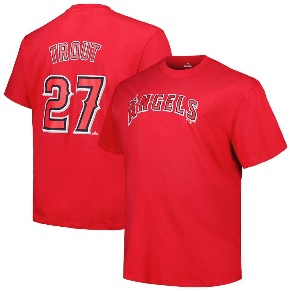 MLB Mike Trout Los Angeles Angels Fanatics Big & Tall Name & Number T-Shirt