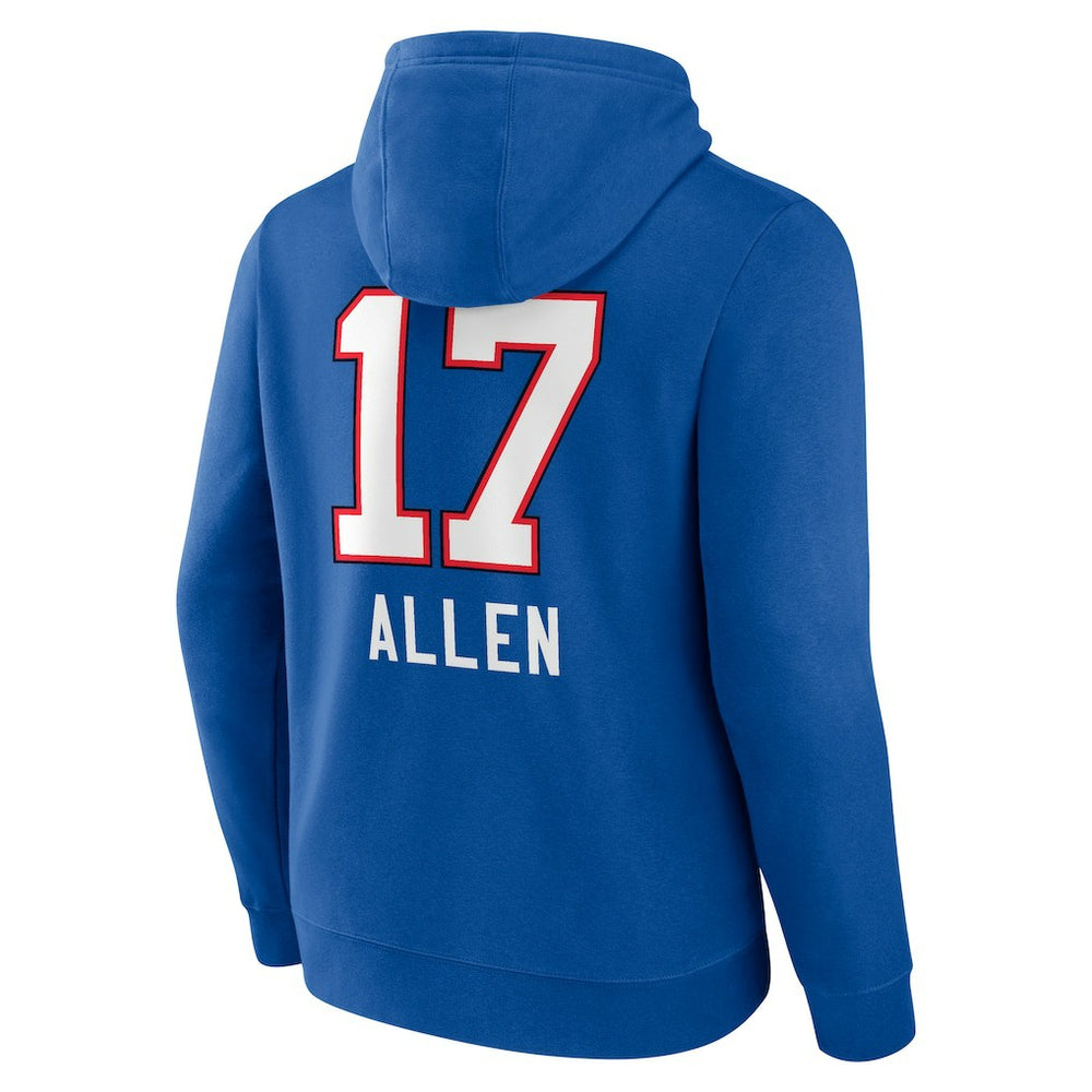 Josh Allen  Team Wordmark Pullover Hoodie - Buffalo Bills