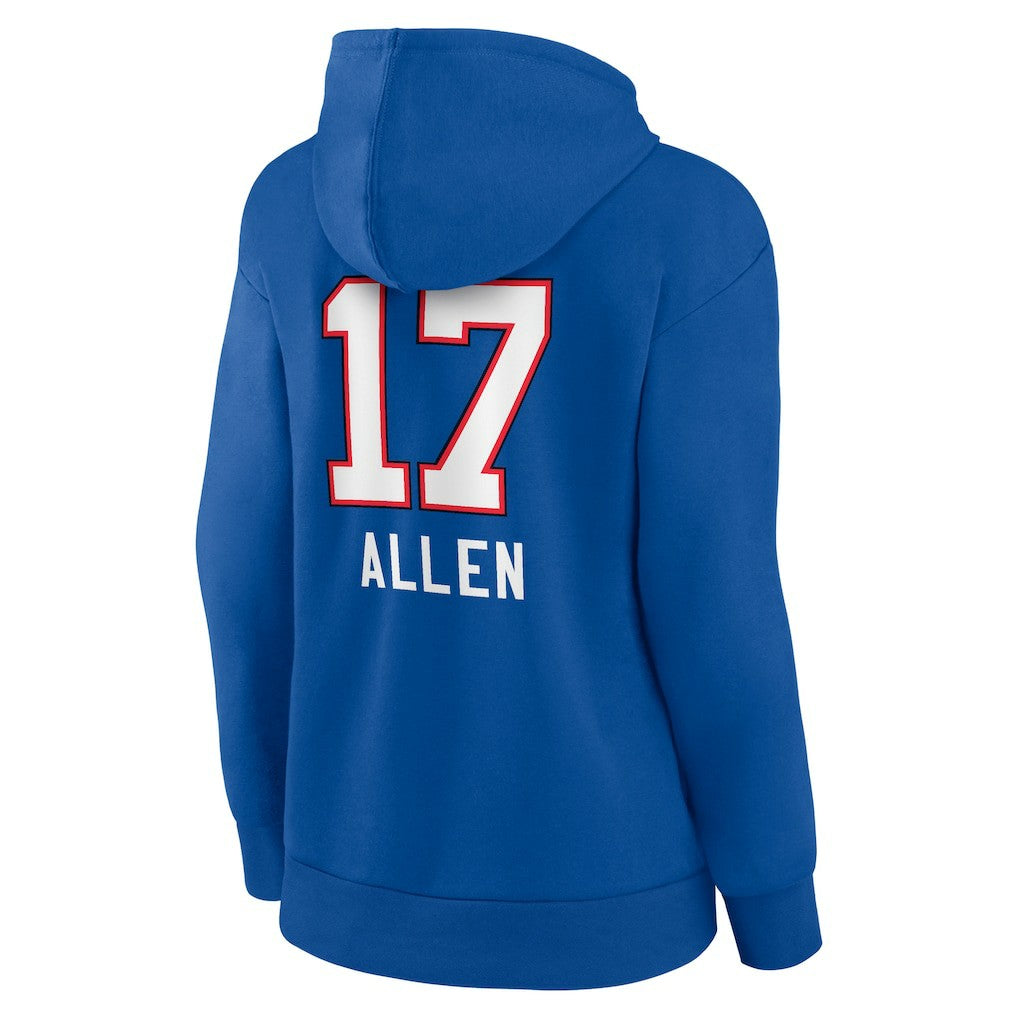 Josh Allen  Women's Team Wordmark Pullover Hoodie - Buffalo Bills
