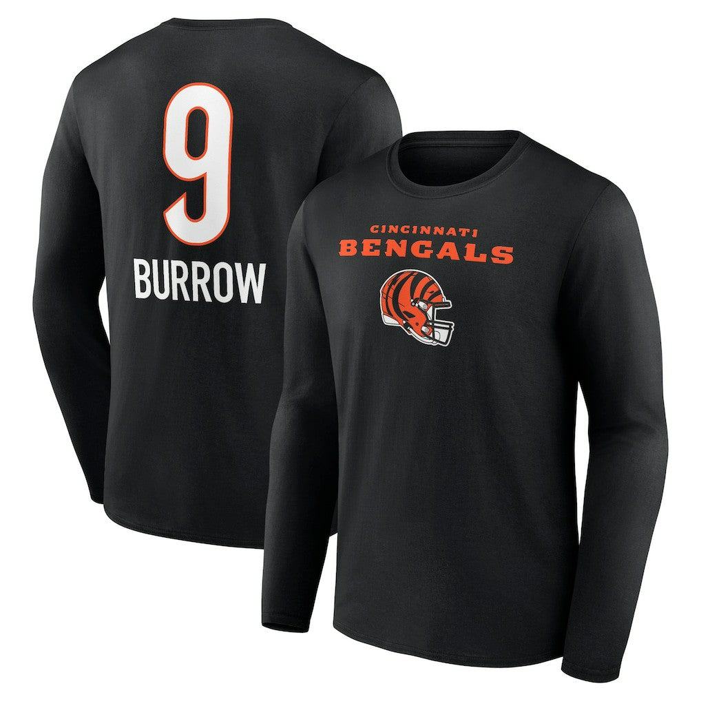 Joe Burrow  Team Wordmark Long Sleeve T-Shirt - Cincinnati Bengals