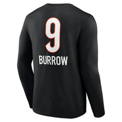 Joe Burrow  Team Wordmark Long Sleeve T-Shirt - Cincinnati Bengals