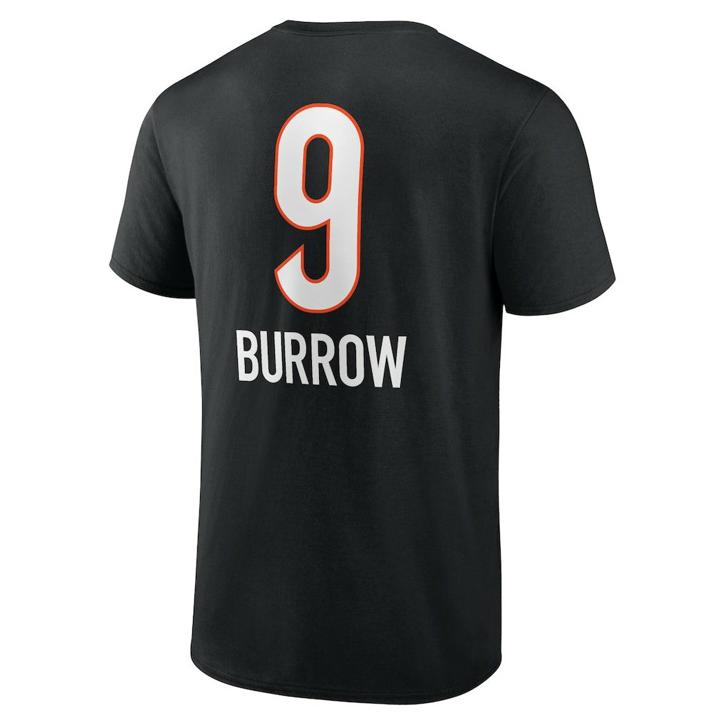Joe Burrow  Team Wordmark Name & Number T-Shirt - Cincinnati Bengals