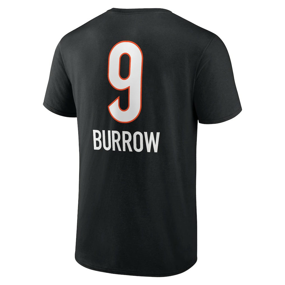 Joe Burrow  Team Wordmark Name & Number T-Shirt - Cincinnati Bengals