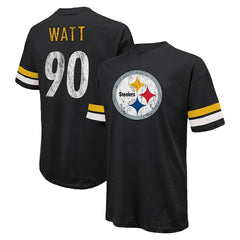 T.J. Watt  Majestic Threads Name & Number Oversize Fit T-Shirt - Pittsburgh Steelers