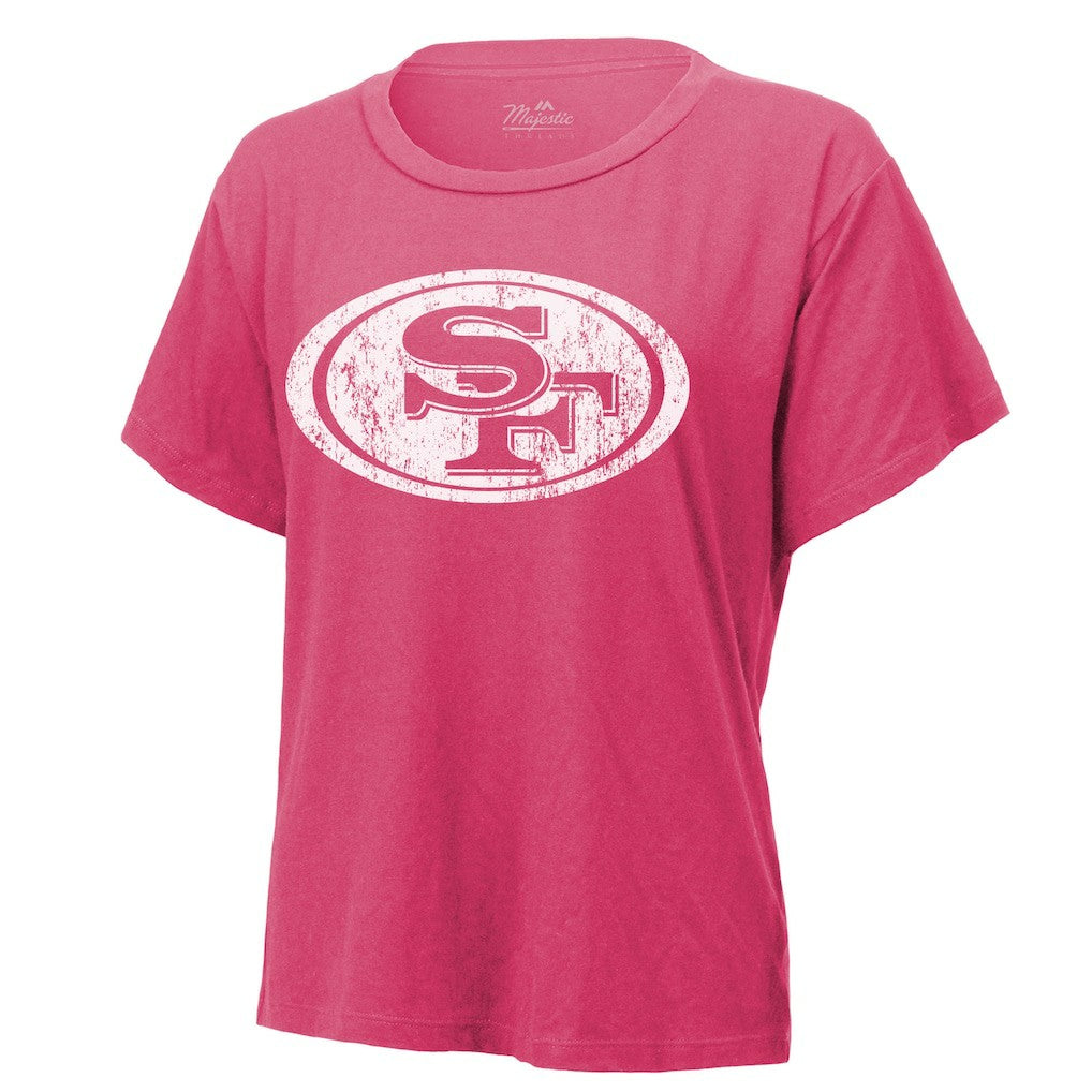 Christian McCaffrey  Majestic Threads Women's Name & Number T-Shirt - San Francisco 49ers
