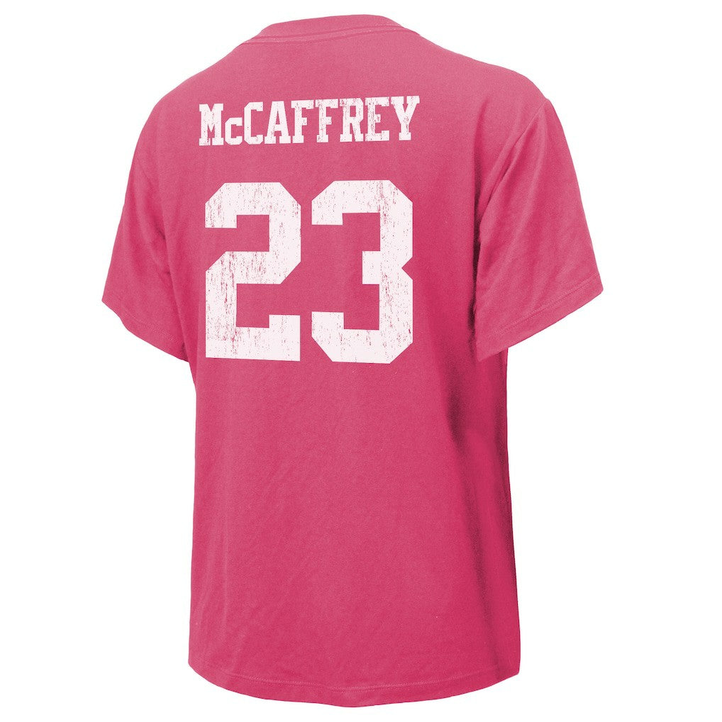 Christian McCaffrey  Majestic Threads Women's Name & Number T-Shirt - San Francisco 49ers