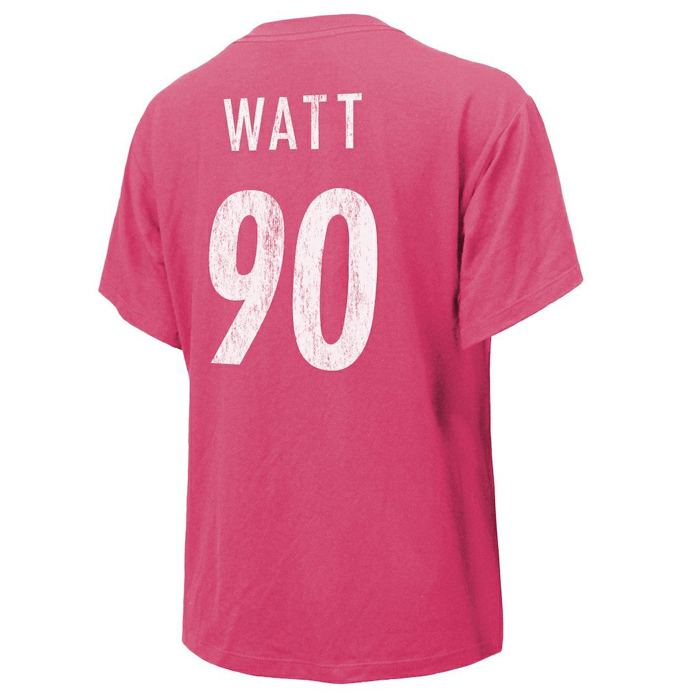 T.J. Watt  Majestic Threads Women's Name & Number T-Shirt - Pittsburgh Steelers
