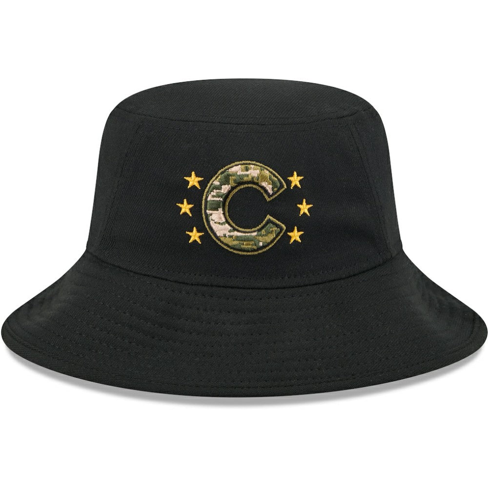 MLB Chicago Cubs New Era 2024 Armed Forces Day Bucket Hat