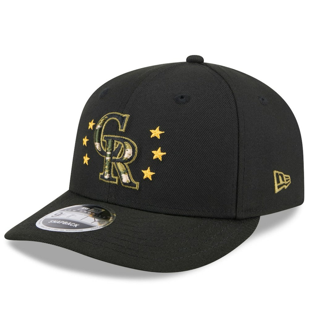 MLB Colorado Rockies New Era 2024 Armed Forces Day Low Profile 9FIFTY Snapback Hat