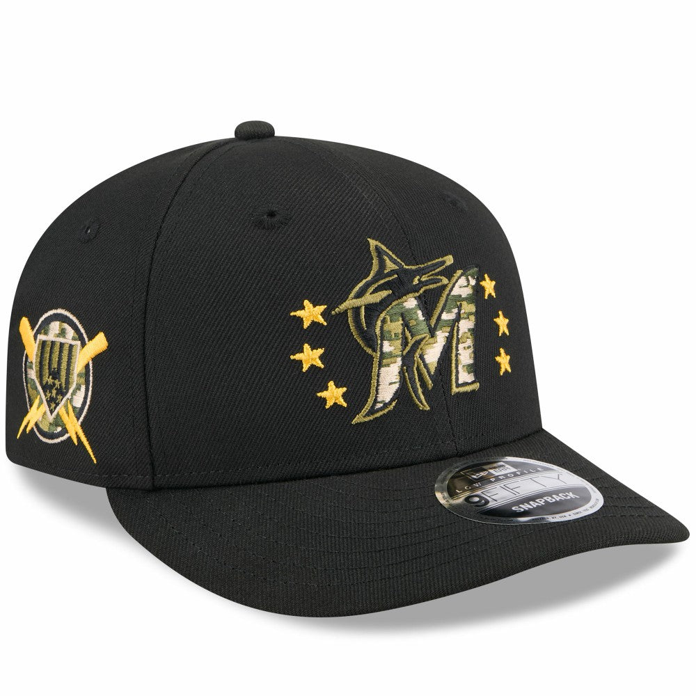 MLB Miami Marlins New Era 2024 Armed Forces Day Low Profile 9FIFTY Snapback Hat