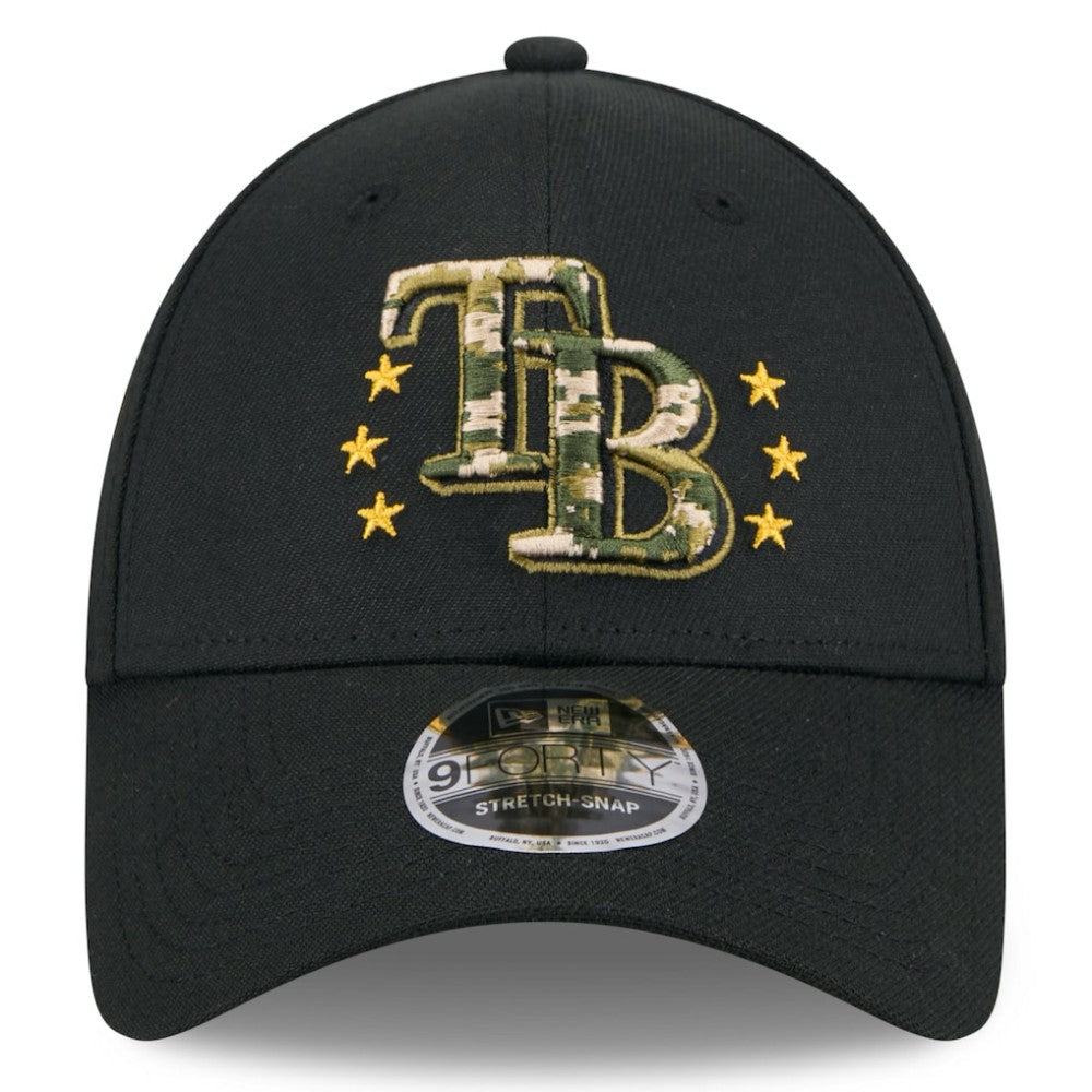 MLB Tampa Bay Rays New Era 2024 Armed Forces Day 9FORTY Adjustable Hat
