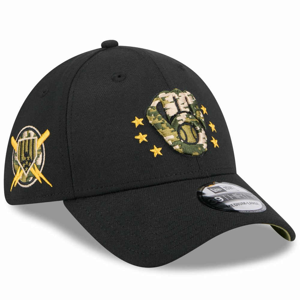 MLB Milwaukee Brewers New Era 2024 Armed Forces Day 39THIRTY Flex Hat