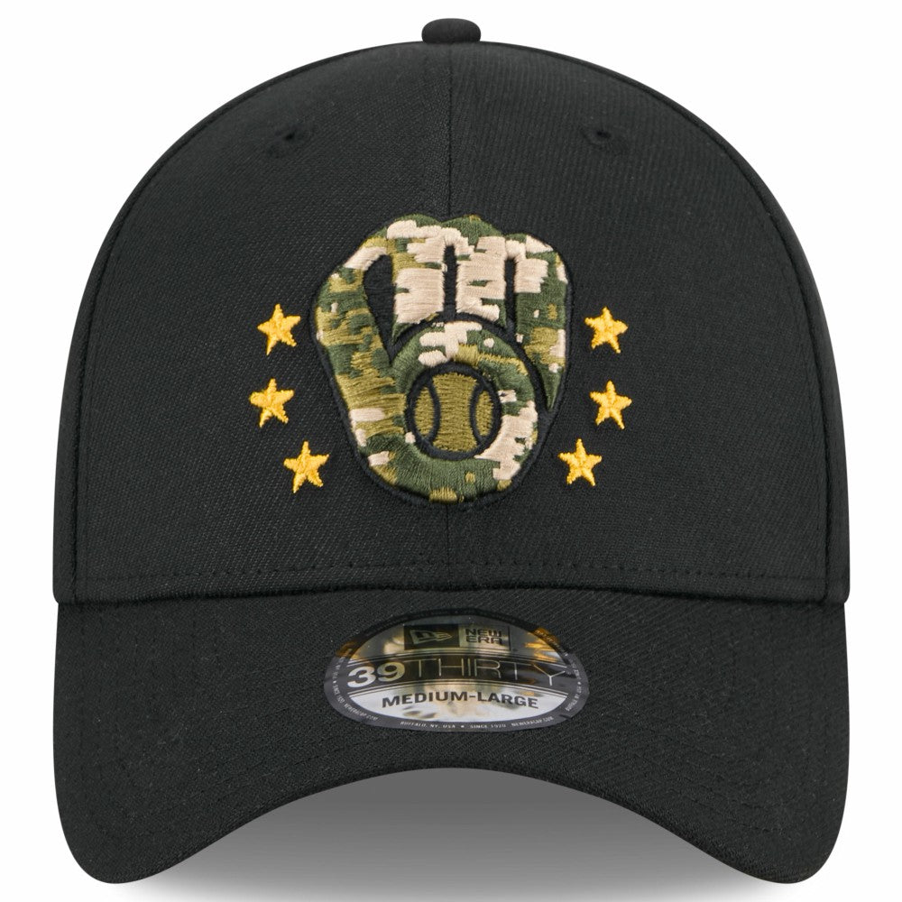 MLB Milwaukee Brewers New Era 2024 Armed Forces Day 39THIRTY Flex Hat