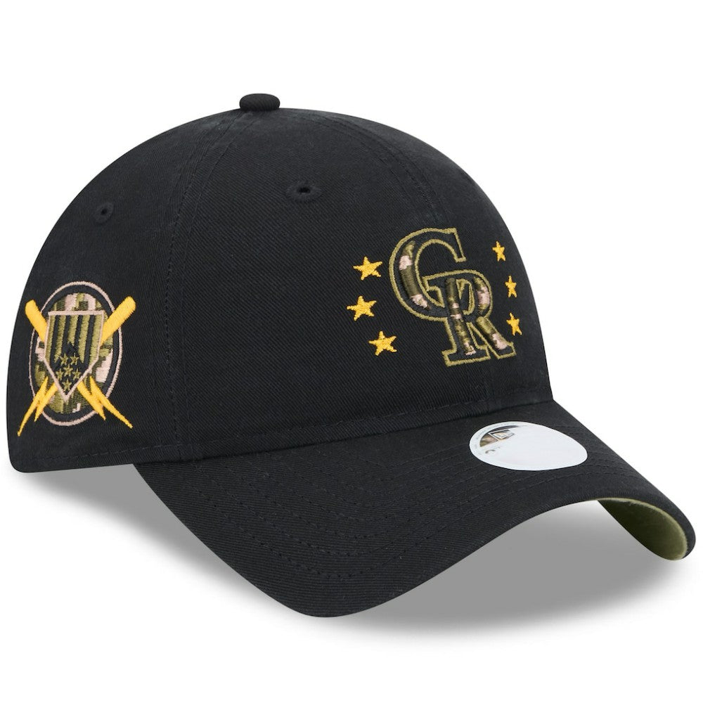 MLB Colorado Rockies New Era Women's 2024 Armed Forces Day 9TWENTY Adjustable Hat