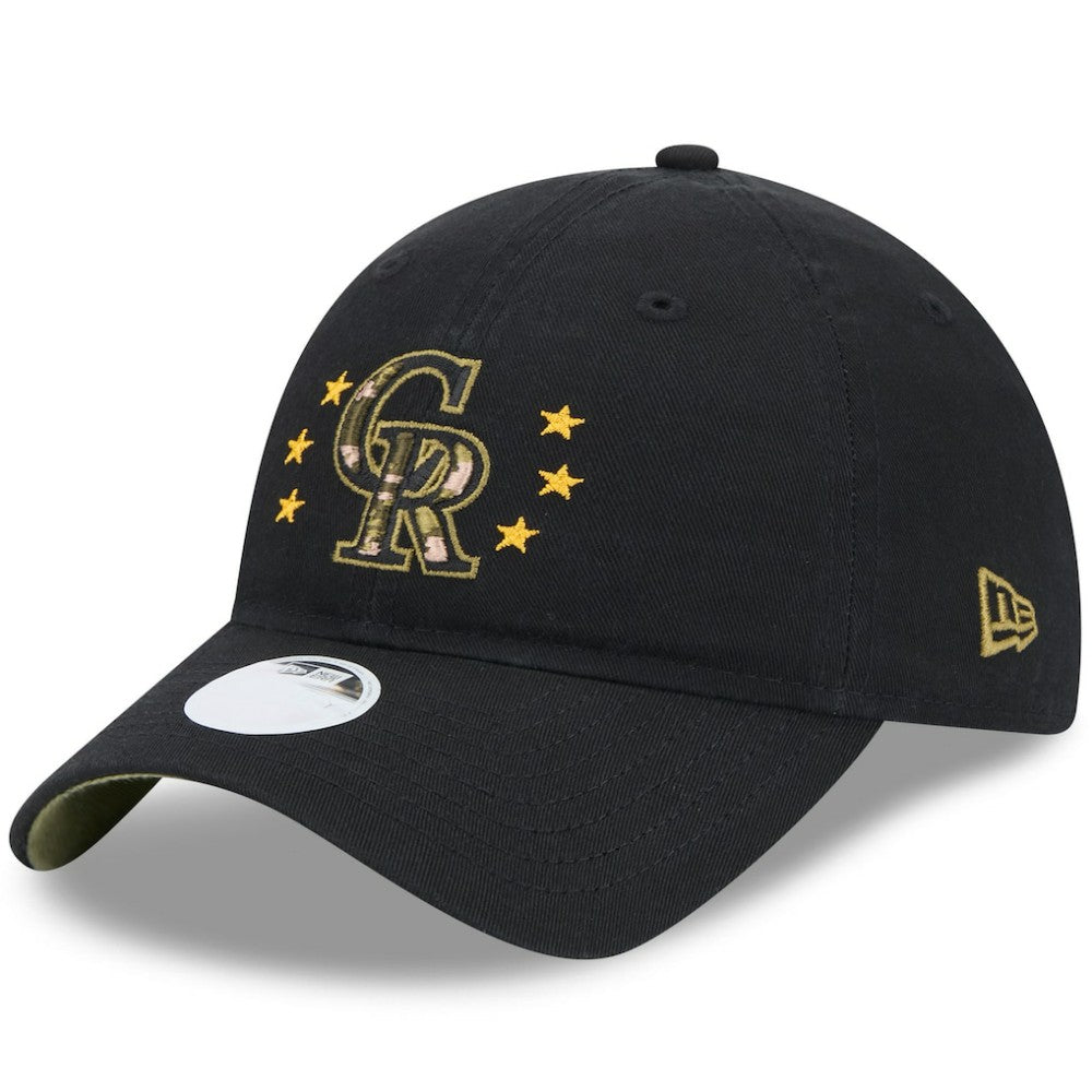 MLB Colorado Rockies New Era Women's 2024 Armed Forces Day 9TWENTY Adjustable Hat